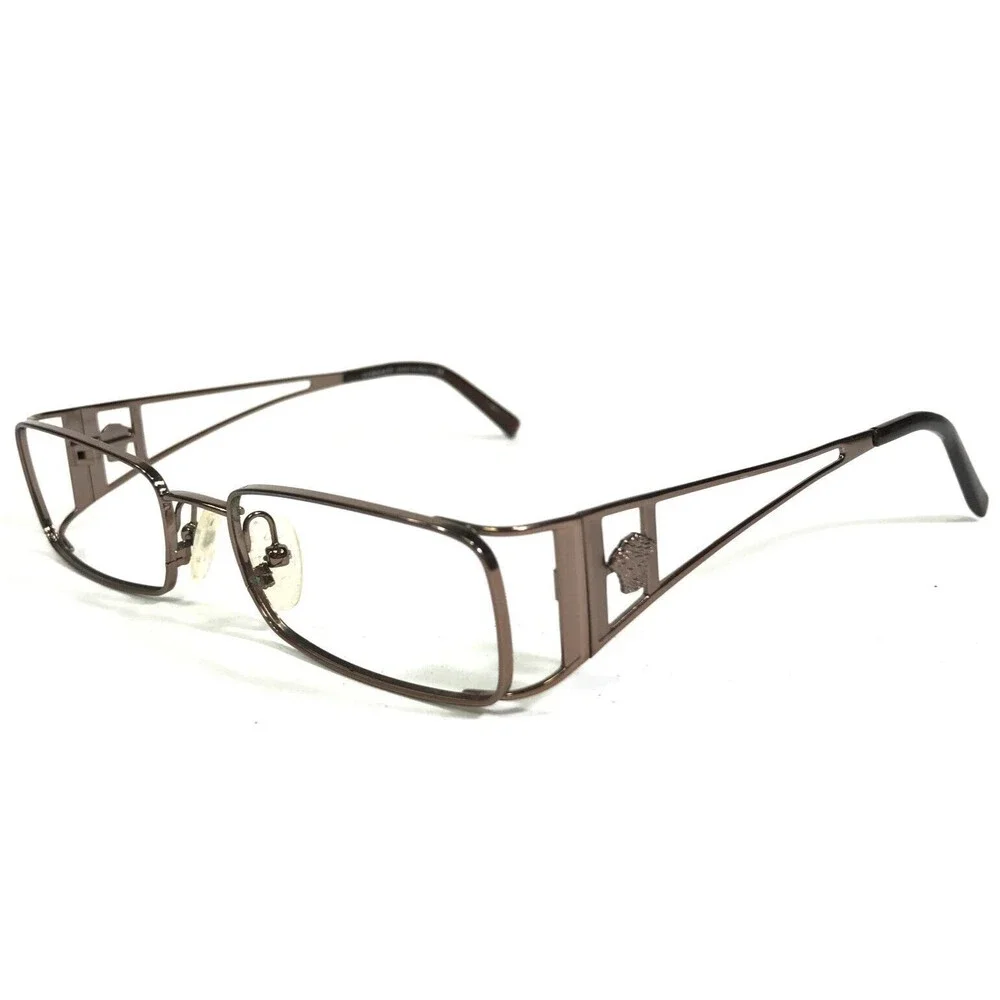 Versace Eyeglasses Frames MOD. 1111 1013 Shiny Brown Rectangular Logos 49-17-125